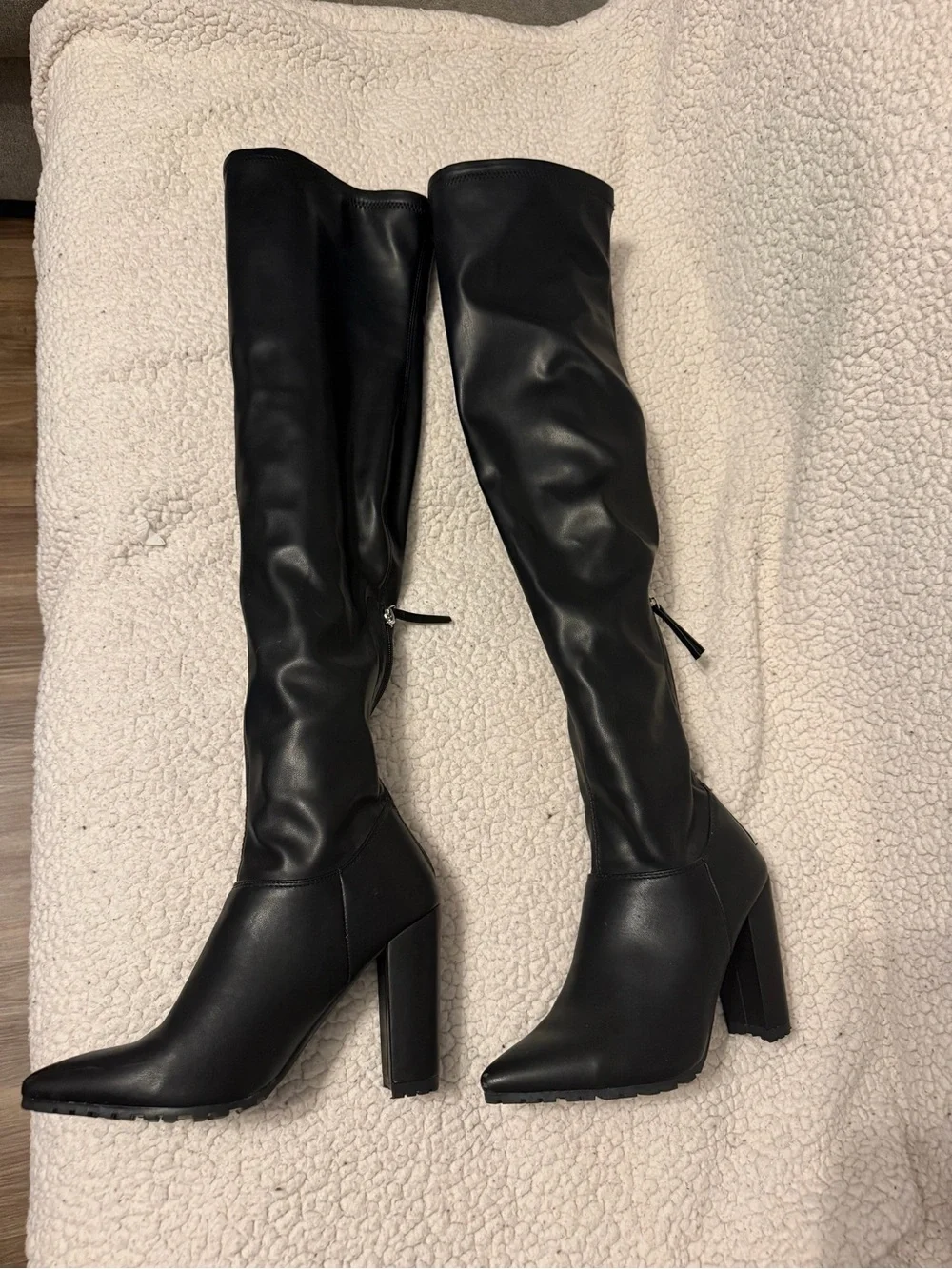 Madden Girl Black Over-the-Knee Pointed-Toe Boots